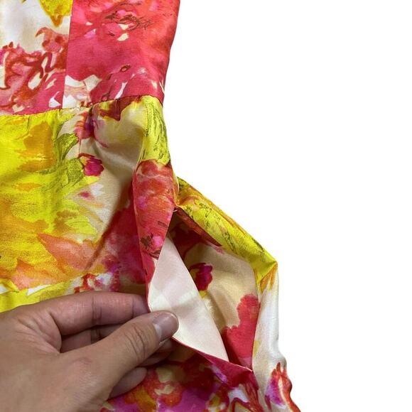 J.Crew Strapless Impressionist Silk Mini Dress - 6 - Picture 3 of 6